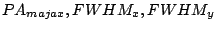 $PA_{maj ax}, FWHM_{x},FWHM_{y}$
